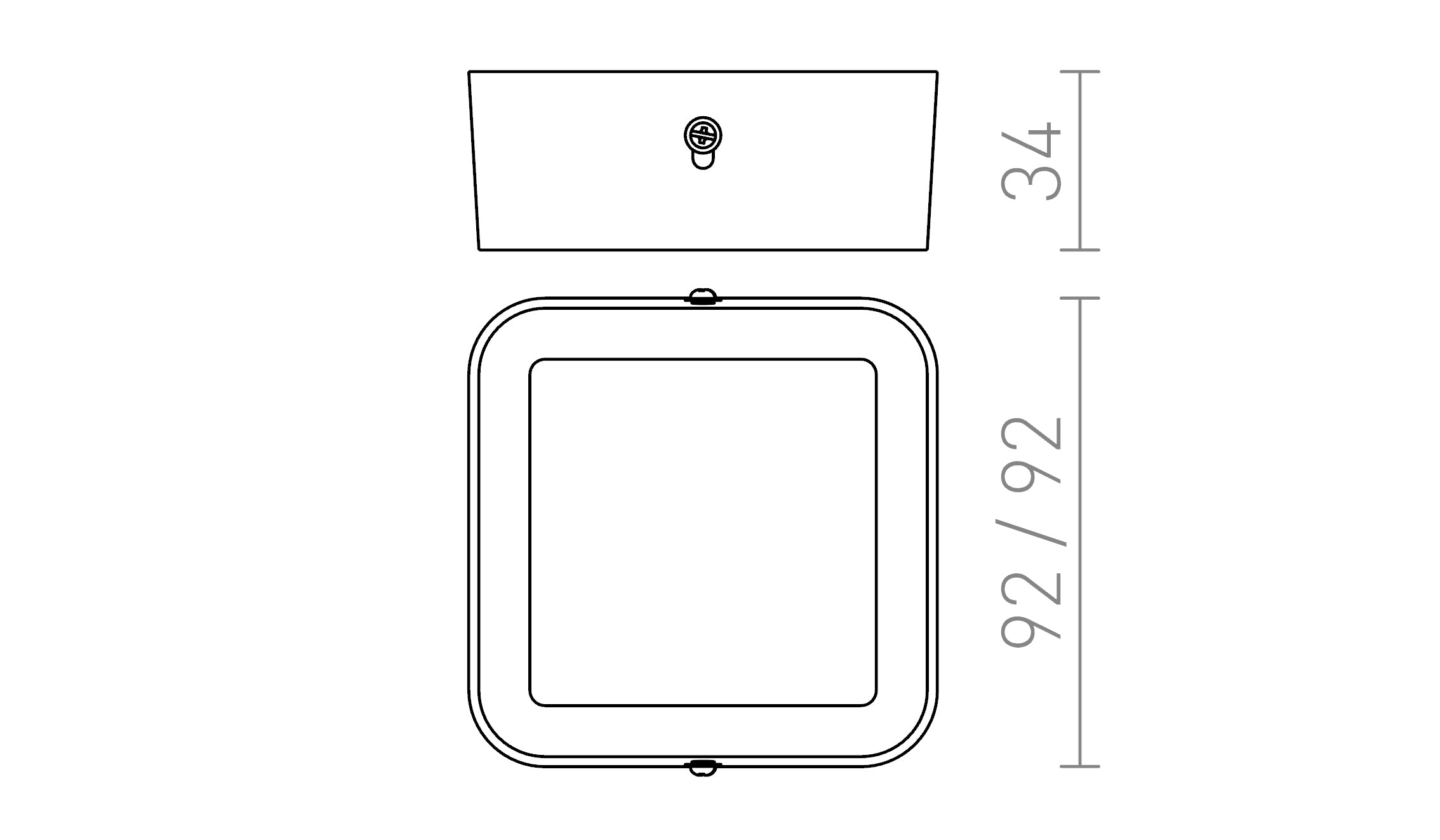 HUE SQ 9 DIMM DE TECHO - Product sketch