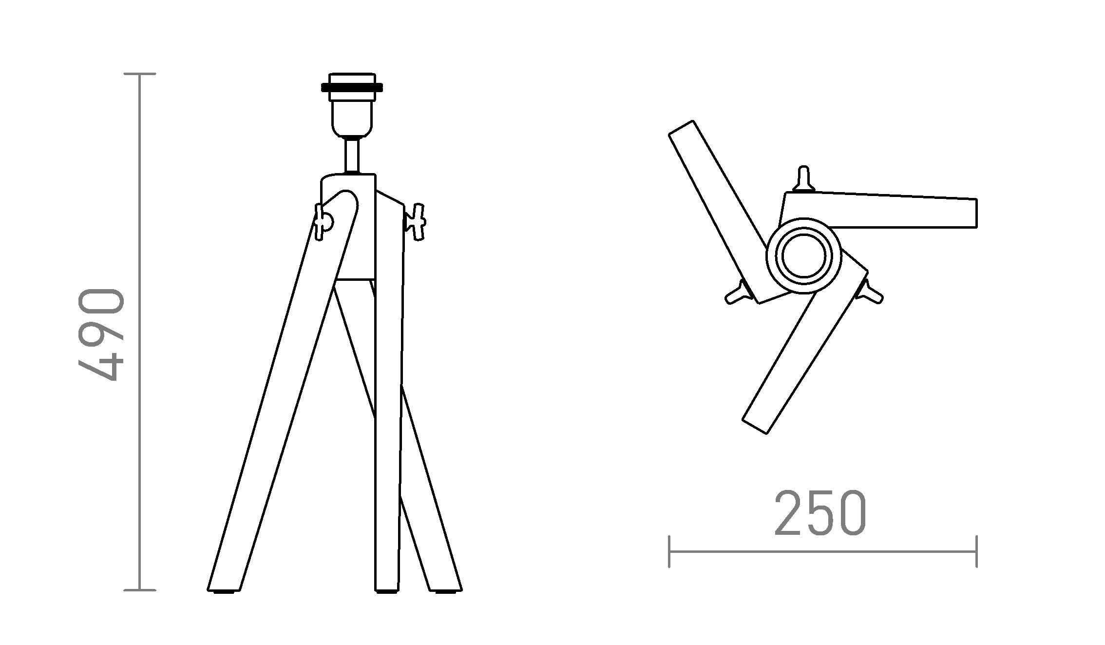 AMBITUS DE PIÉ PARA MESA - Product sketch