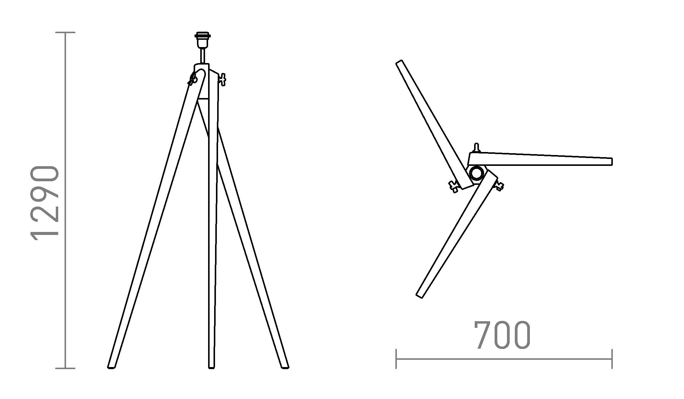 AMBITUS BASE LÁMPARA DE PIE - Product sketch
