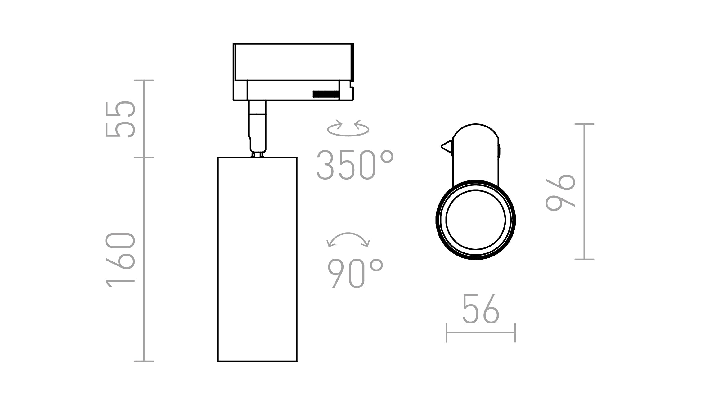 MAVRO DIMM PARA CARRIL MONOFÁSICO - Product sketch