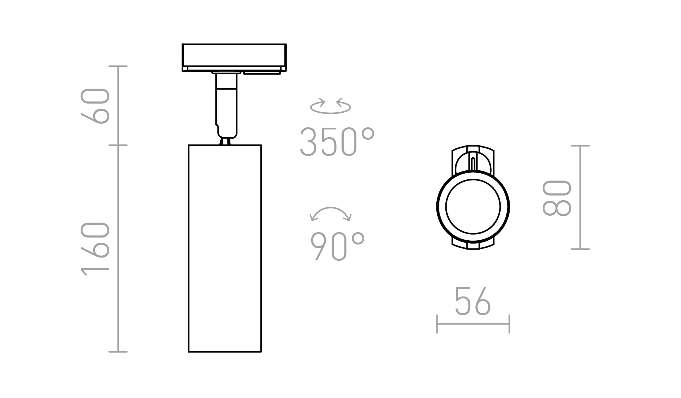 MAVRO DIMM PARA CARRIL TRIFÁSICO - Product sketch