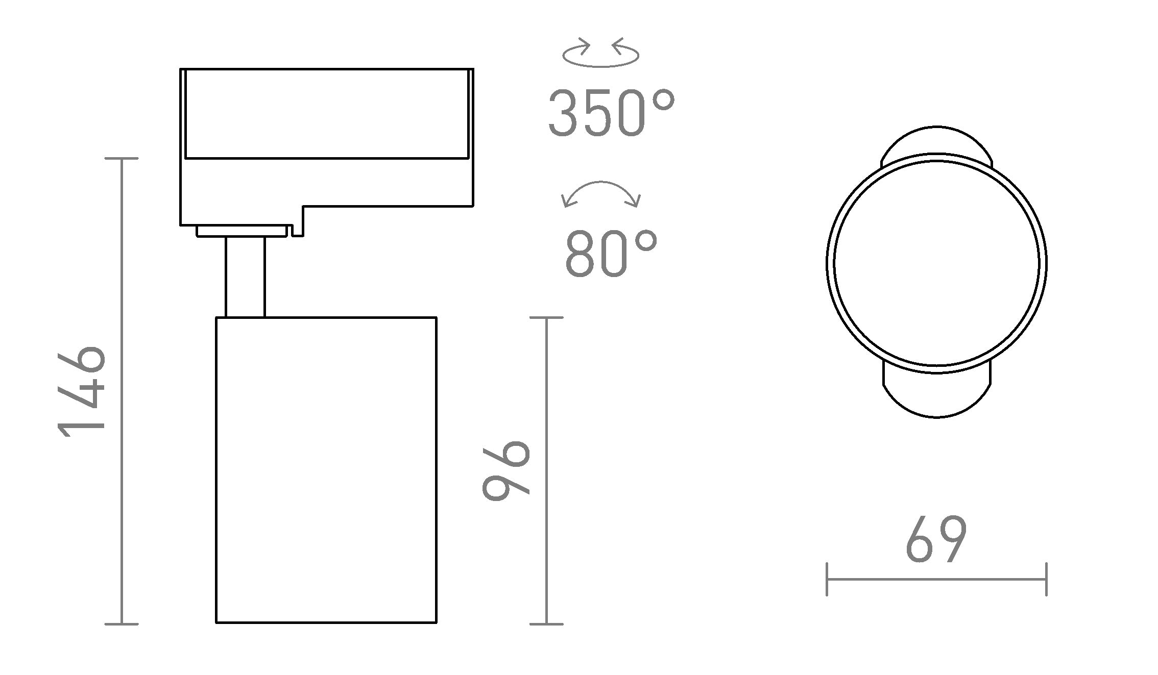 CONNOR PARA CARRIL TRIFÁSICO - Product sketch