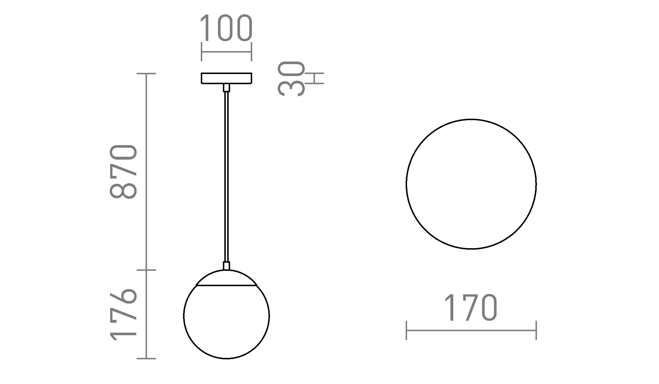 BOLLY COLGANTE - Product sketch