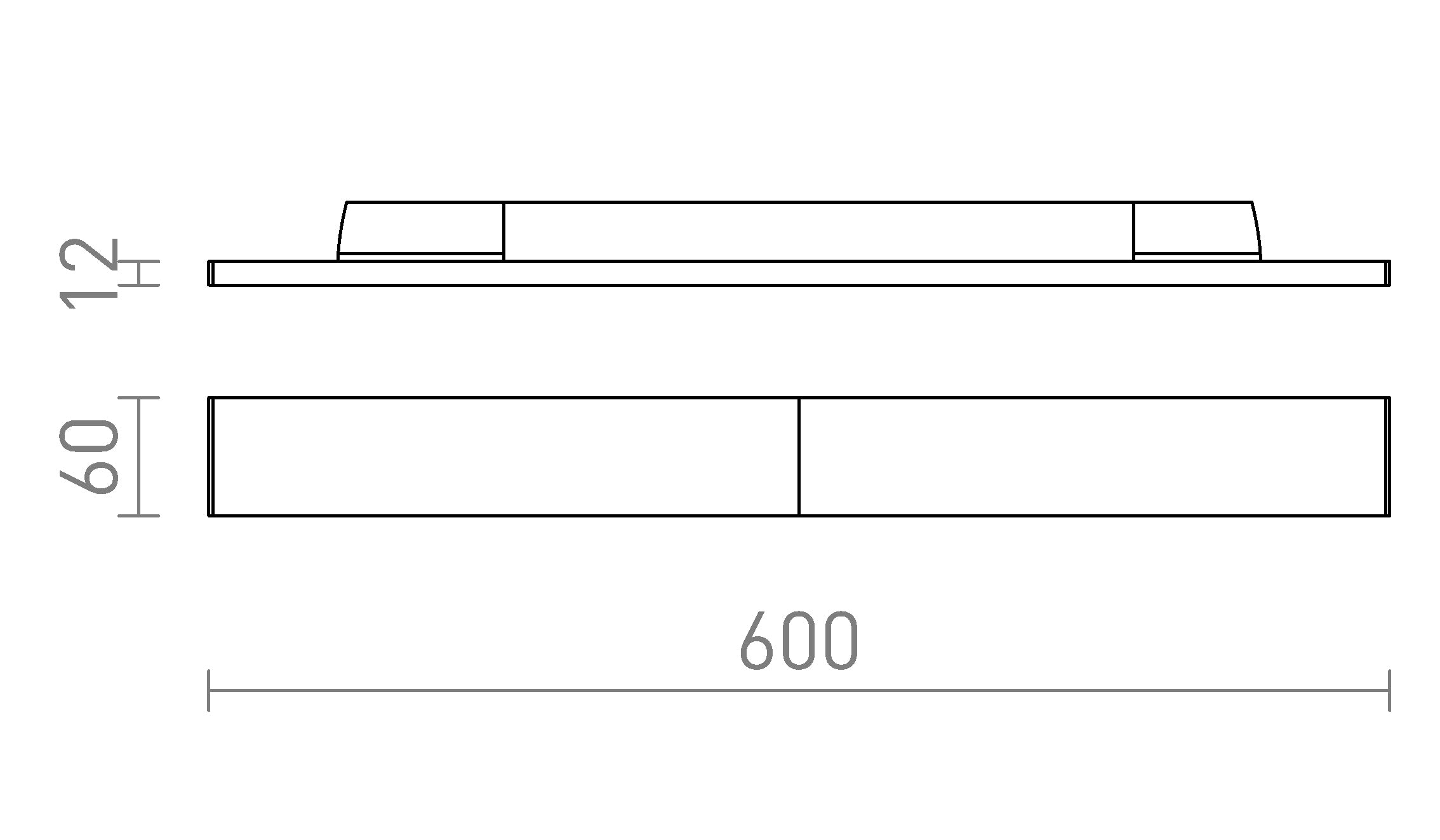 FLATLINE 60 PARA CARRIL TRIFÁSICO - Product sketch