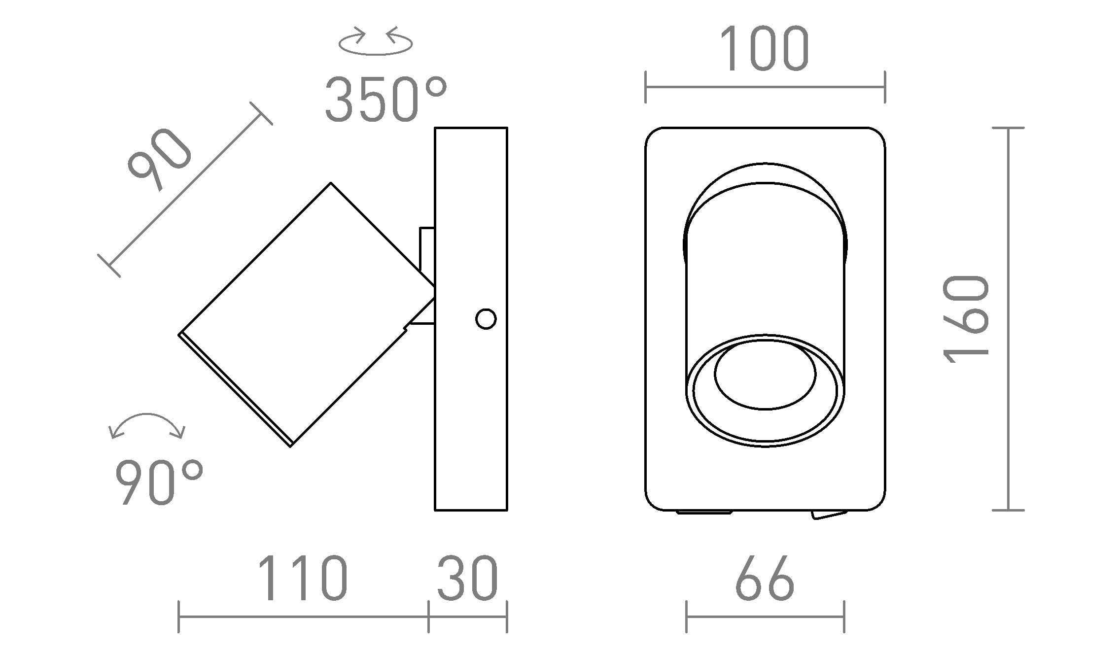 VOLTERA DE PARED - Product sketch