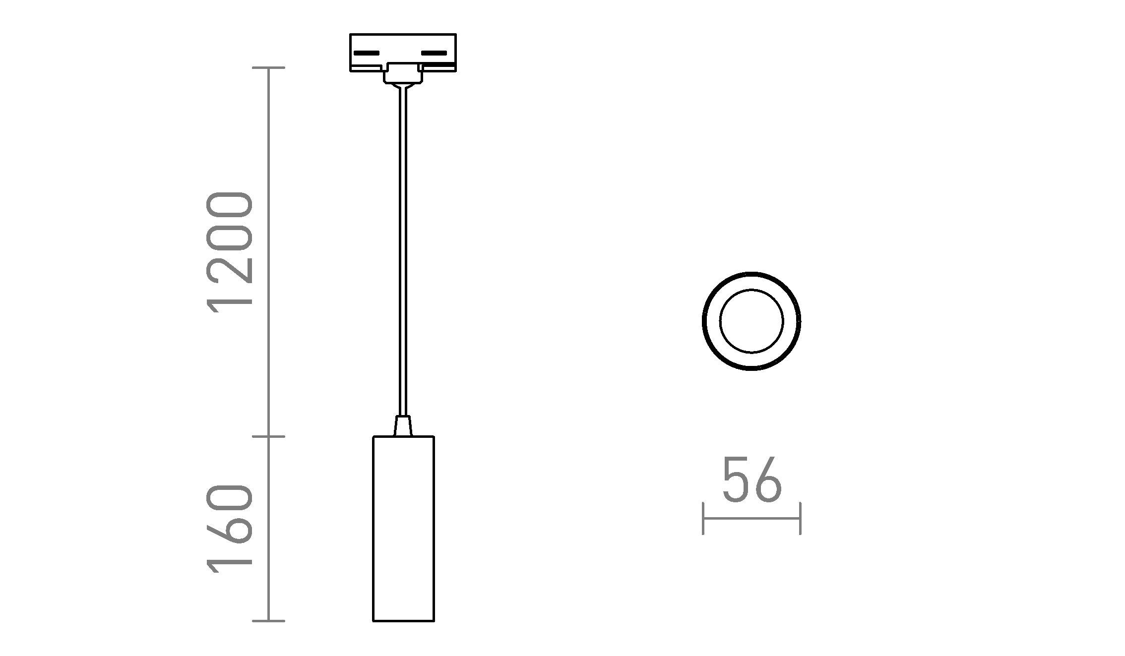 MAVRO PARA SISTEMA TRIFÁSICO COLGANTE - Product sketch