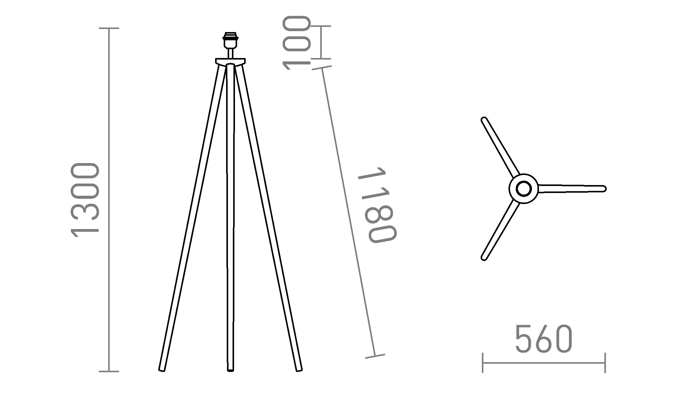 BASCO BASE LÁMPARA DE PIE - Product sketch