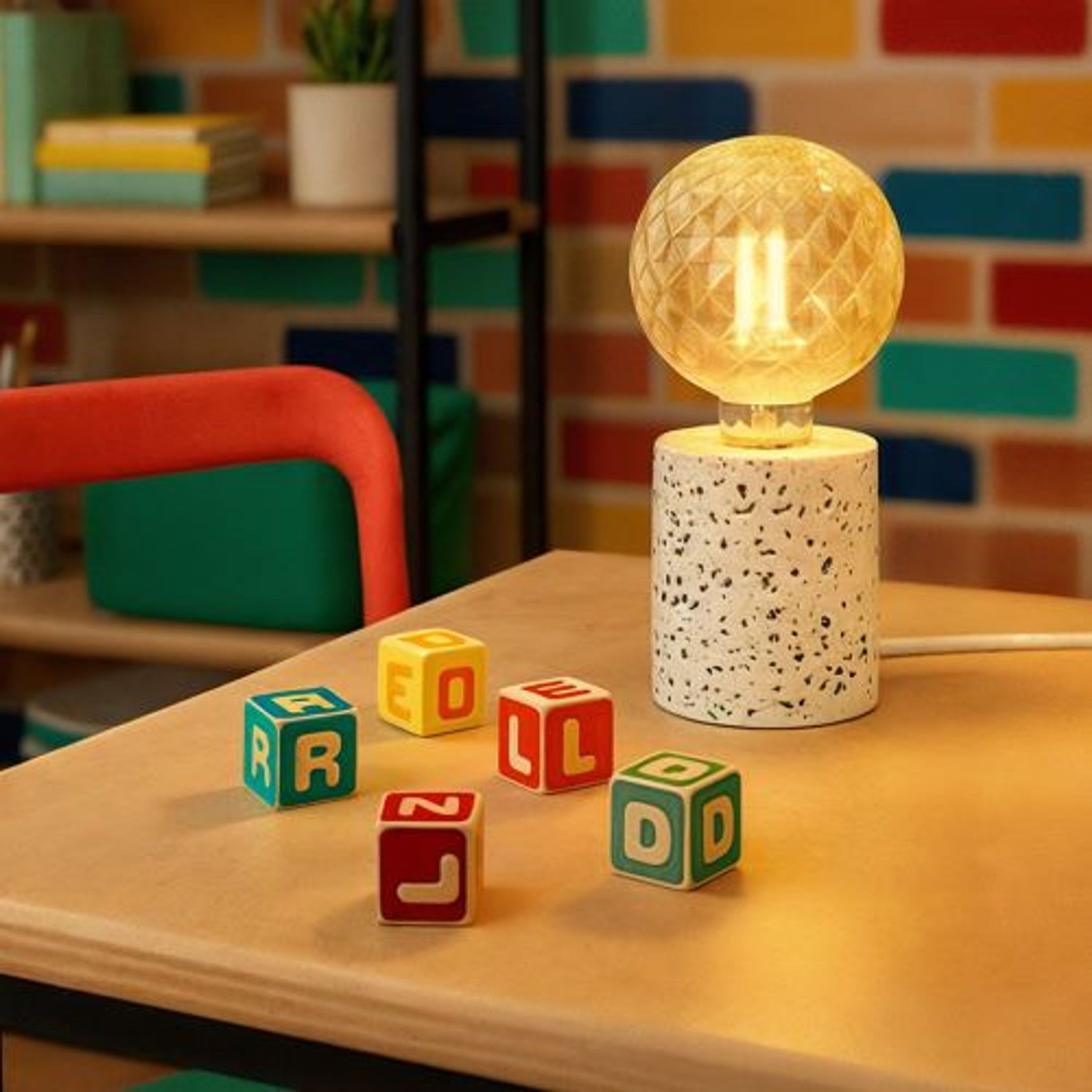 Lámpara de mesa retro