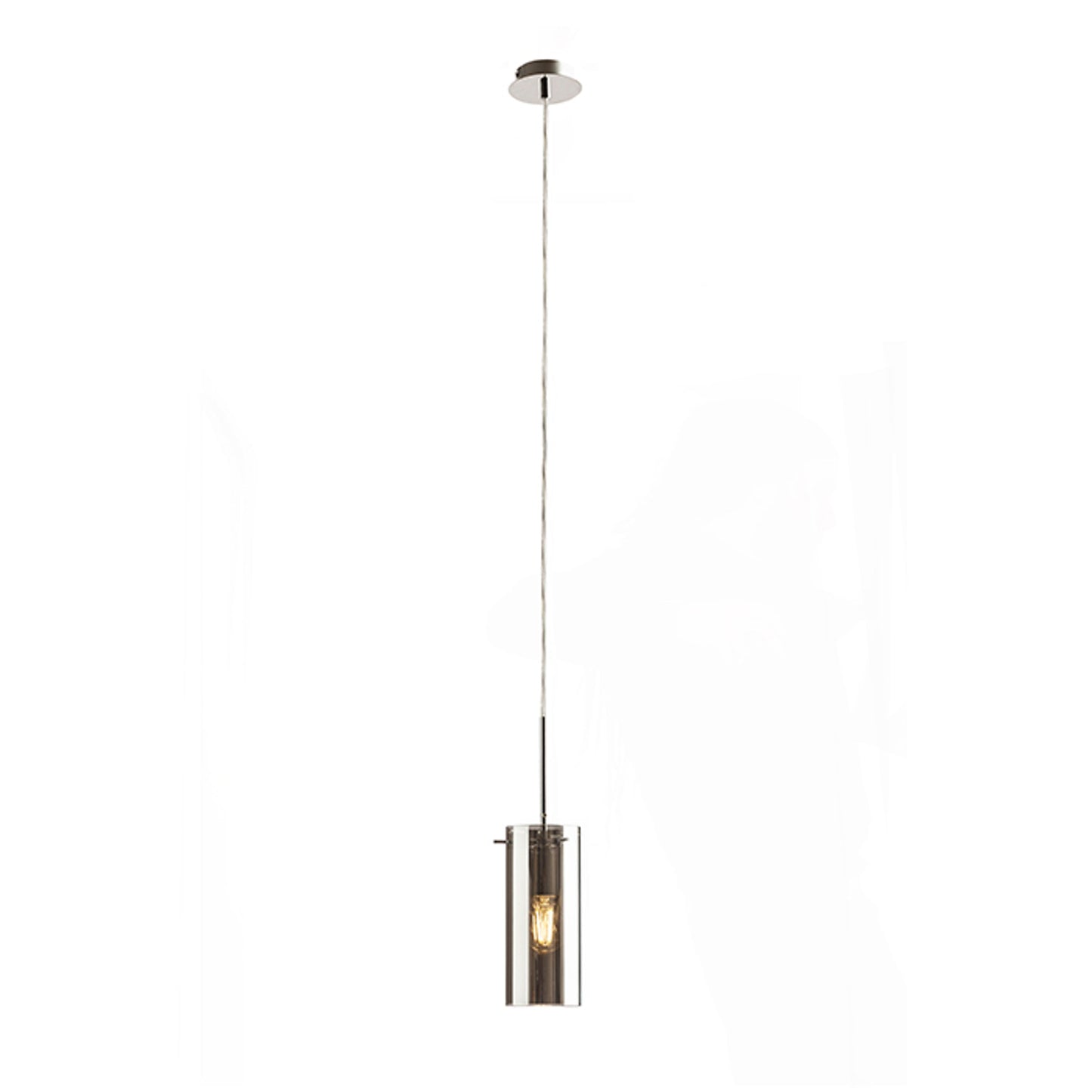 RENDL pendant lamp SANSSOUCI I pendant  chrome-tinted glass 230V LED E27 15W R10509 6