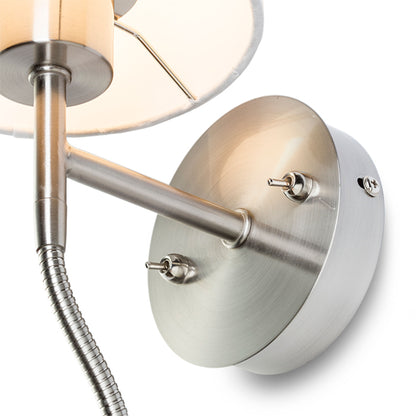 RENDL wall lamp VERSA wall with shade white matt nickel 230V LED E27 LED 15+3W 40°  3000K R10580 2