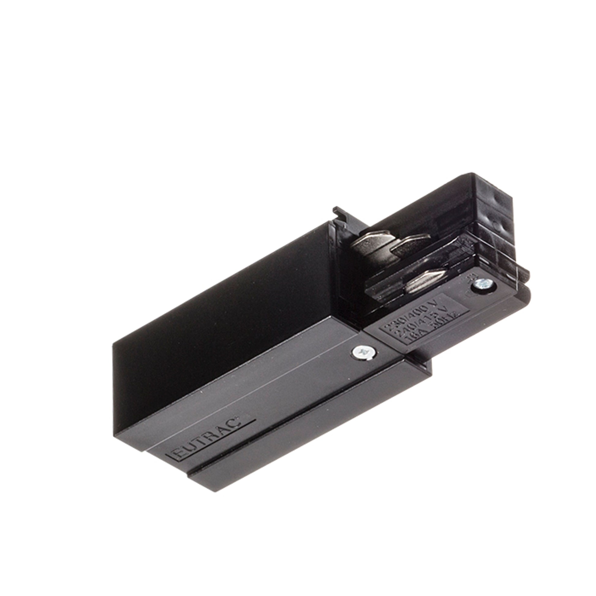 RENDL 3-circuit track system EUTRAC feed-in, polarity right black 230V  R11312 1