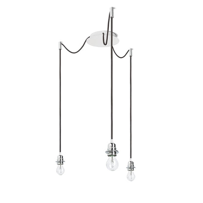 RENDL shades, shade bases, pendent sets KOMBIX 3 pendant set WB+BC+CHF   230V LED E27 3x15W R11779 6