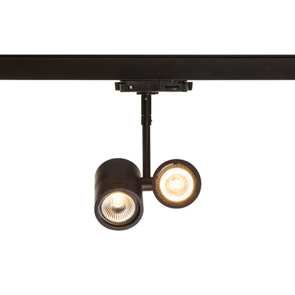 RENDL 3-circuit track system BEEBA II for 3-circuit tracks black  230V LED GU10 2x8W R12313 5