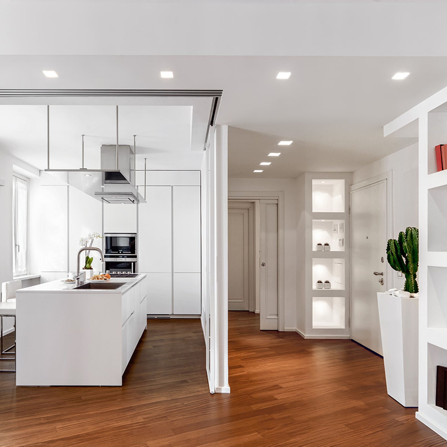 RENDL recessed light DAN SQ 80 recessed  plaster 230V LED GU10 8W R12356 3