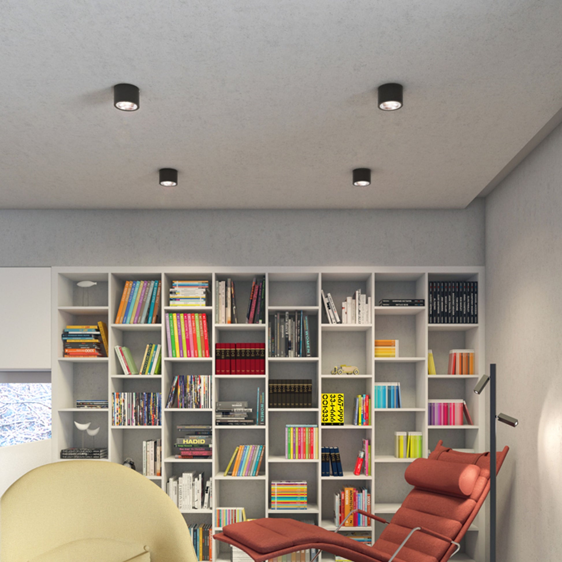 RENDL surface mounted lamp KELLY LED DIMM ceiling black 230V LED 15W 45° 3000K R12634 3