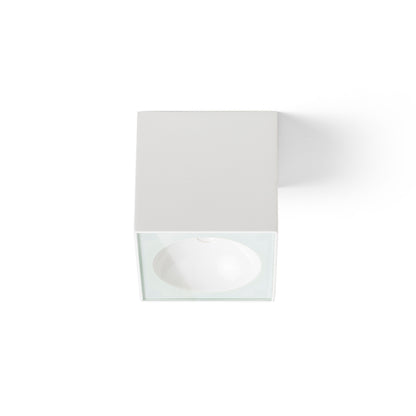 RENDL outdoor lamp SENZA SQ ceiling white clear glass 230V LED 6W IP65  3000K R13624 3