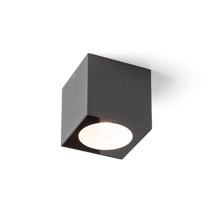 RENDL outdoor lamp SENZA SQ ceiling anthracite grey clear glass 230V LED 6W IP65  3000K R13625 1
