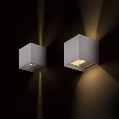 RENDL outdoor lamp TITO SQ DIMM wall white  230V LED 2x3W IP65  3000K R13738 3