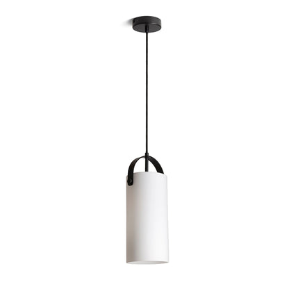 RENDL pendant lamp JULIETTA 31 pendant  opal-colored glass/black 230V LED E27 15W R13753 1