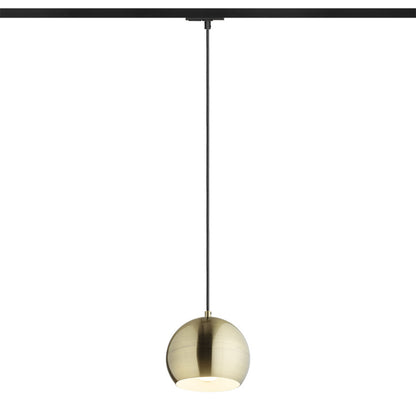 RENDL 1-circuit track system AGNETA for 1-circuit tracks pendant  brushed brass 230V LED E27 11W R13972 2