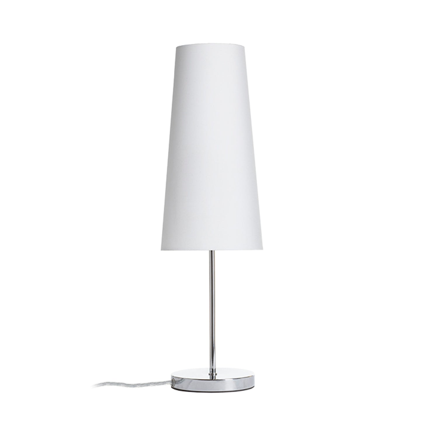 RENDL table lamp NYC/CONNY 15/30 table  Polycotton white/chrome 230V LED E27 11W R14049 1