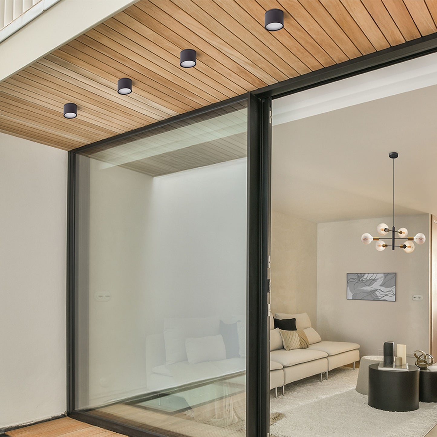 RENDL outdoor lamp SKY surface mounted black 230V GX53 7W IP65 R14231 3