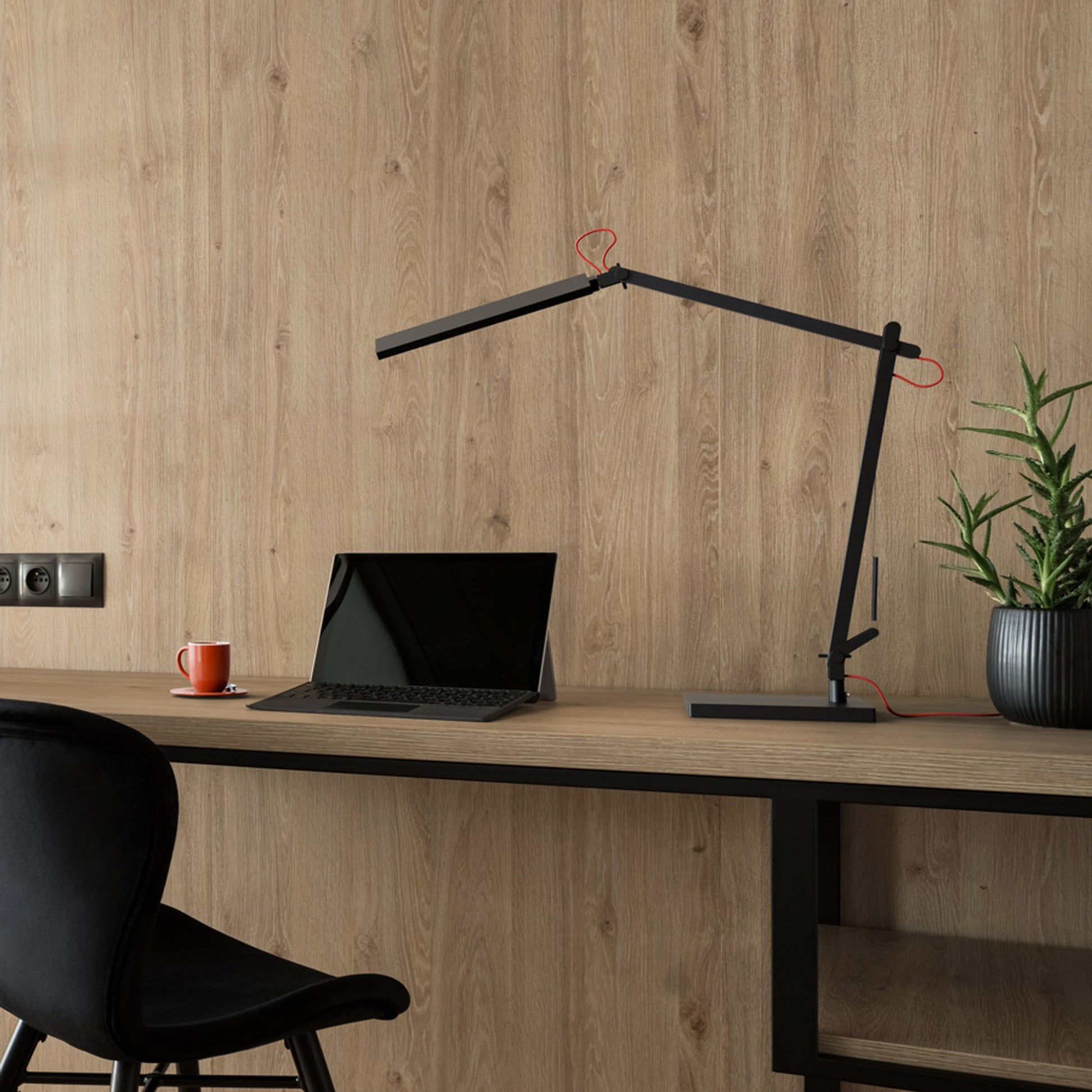 RENDL table lamp NORMA DIMM table black/red 230V LED 10W 100° 3000K 4000K 6500K R14293 10