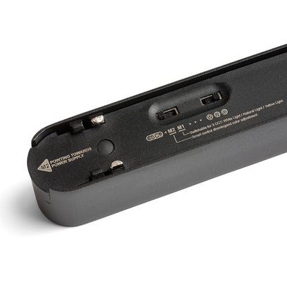 RENDL Ultra-thin track system OXONIA 22 with tilt-function for the VEGA/WAVE system black  24= LED 12W 110°  3000K 4000K 6500K R14322 5