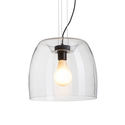 RENDL pendant lamp ORLANDO 35 pendant clear glass/black 230V LED E27 24W R14395 4