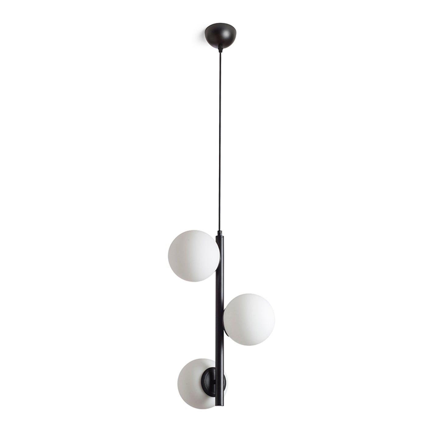 RENDL pendant lamp ETHERIA pendant black opal-colored glass 230V LED E27 3x11W R14484 1