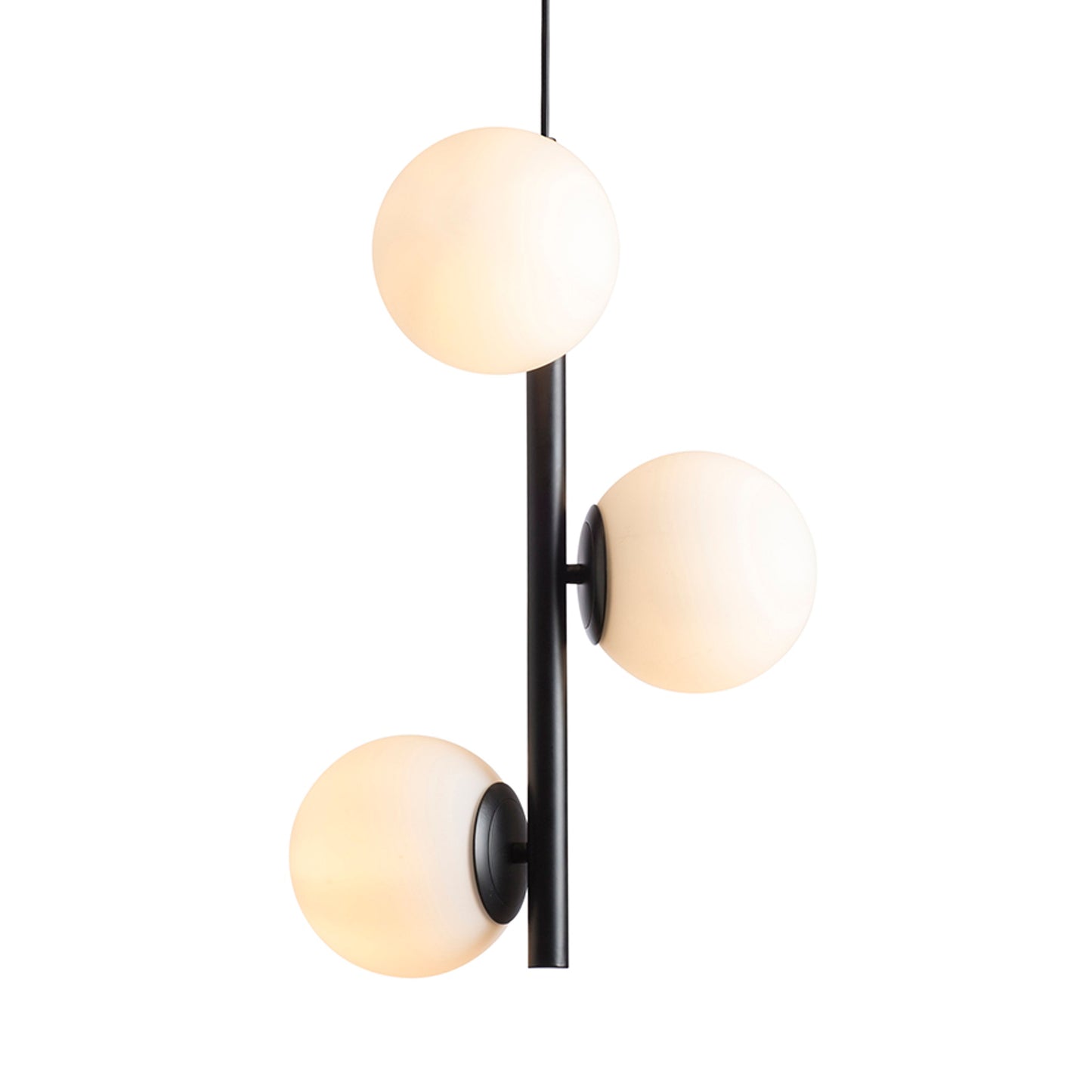 RENDL pendant lamp ETHERIA pendant black opal-colored glass 230V LED E27 3x11W R14484 2