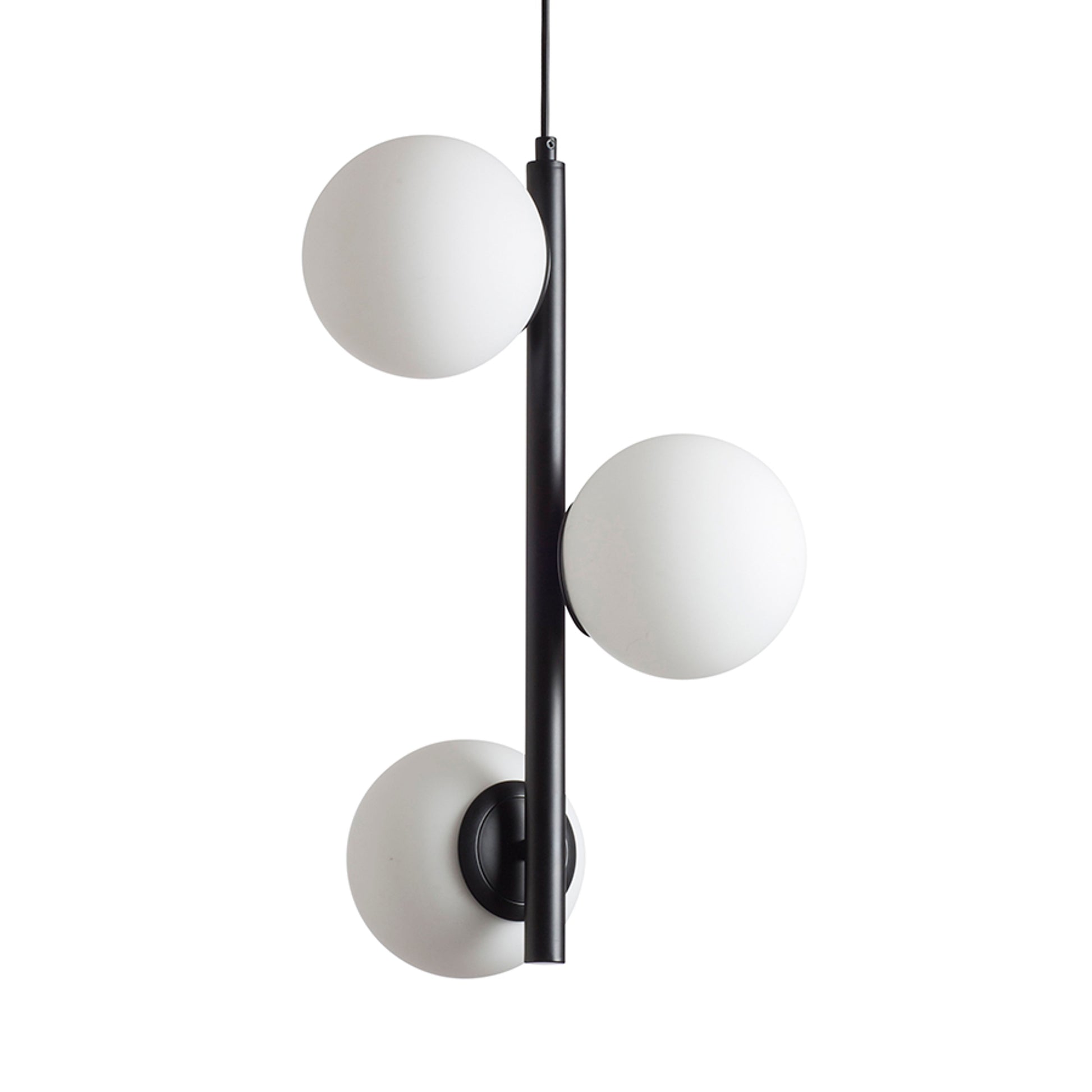 RENDL pendant lamp ETHERIA pendant black opal-colored glass 230V LED E27 3x11W R14484 6