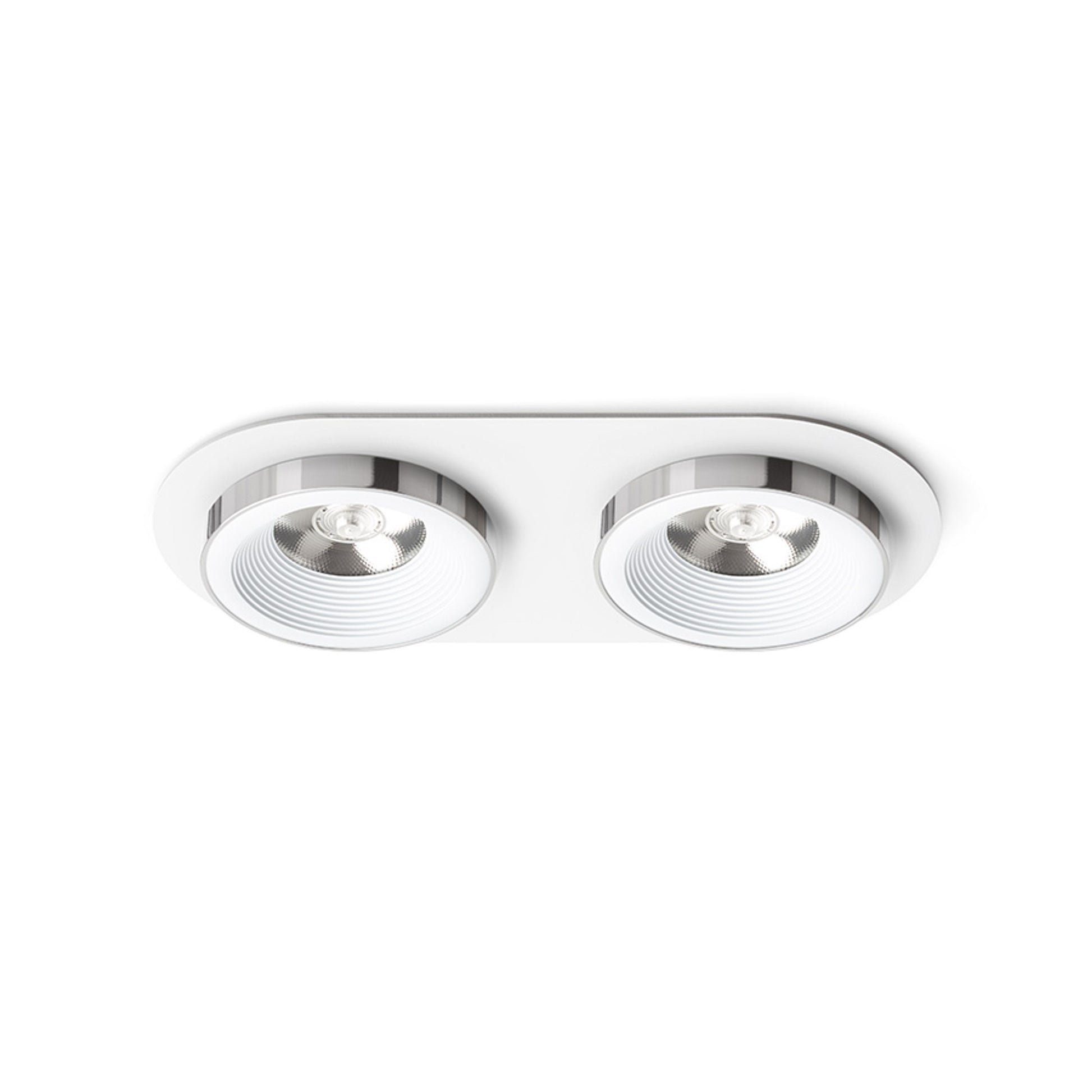 RENDL recessed light SHARM R II recessed white chrome 230V LED 2x10W 24° 3000K R14570 1